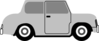 Gray Car Side View Clip Art